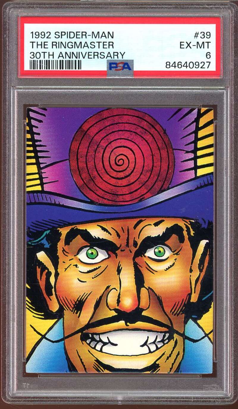 The Ringmaster Card 1992 Spider-Man 30Th Anniversary #39 PSA 6 Image 1