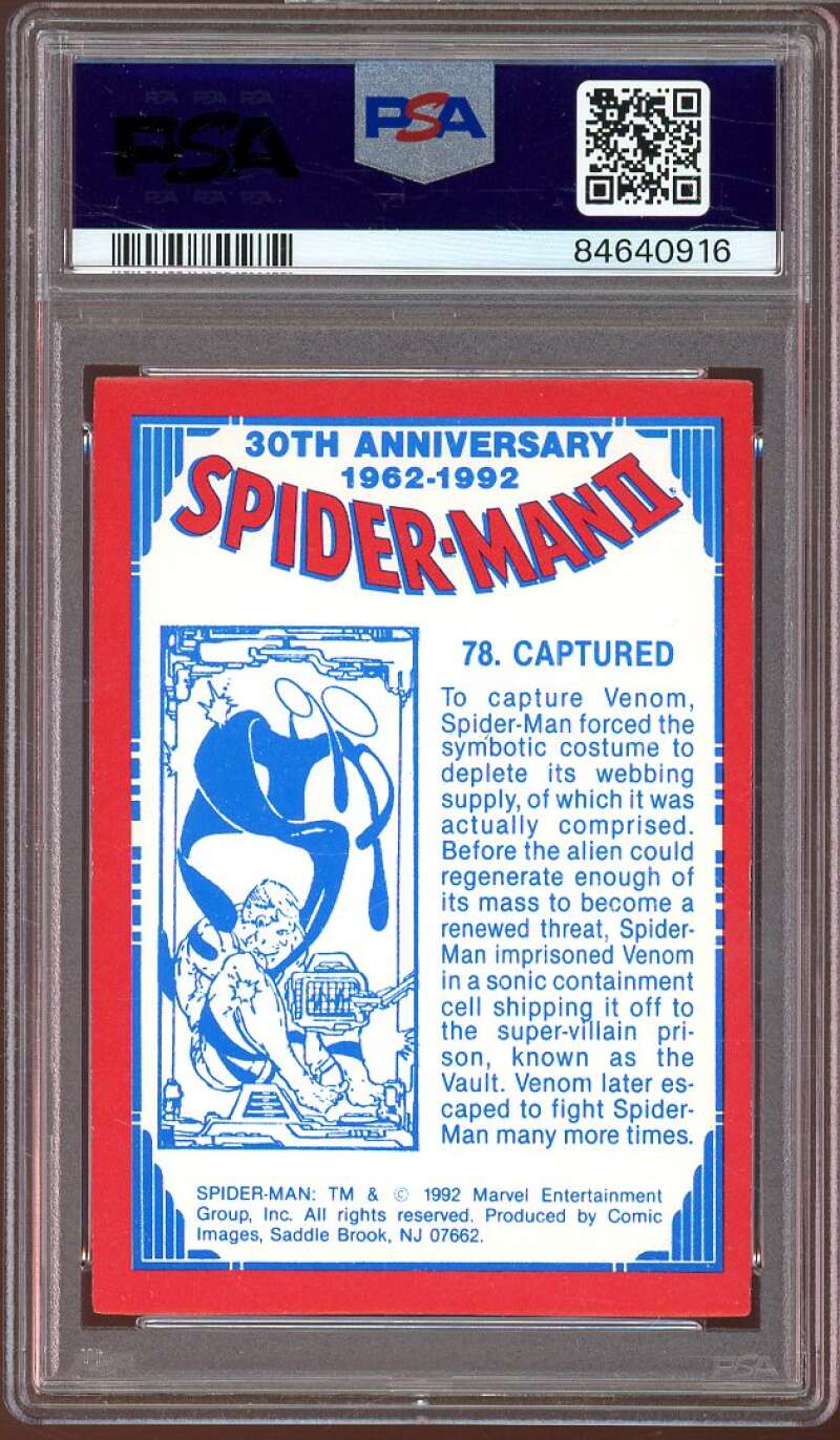 Captured Card 1992 Spider-Man 30Th Anniversary #78 PSA 7 Image 2