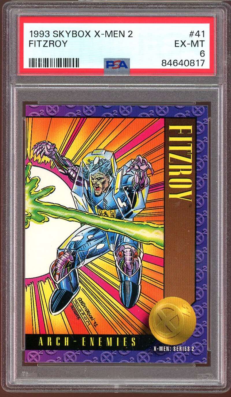 Fitzroy Card 1993 Skybox X-Men 2 #41 PSA 6 Image 1