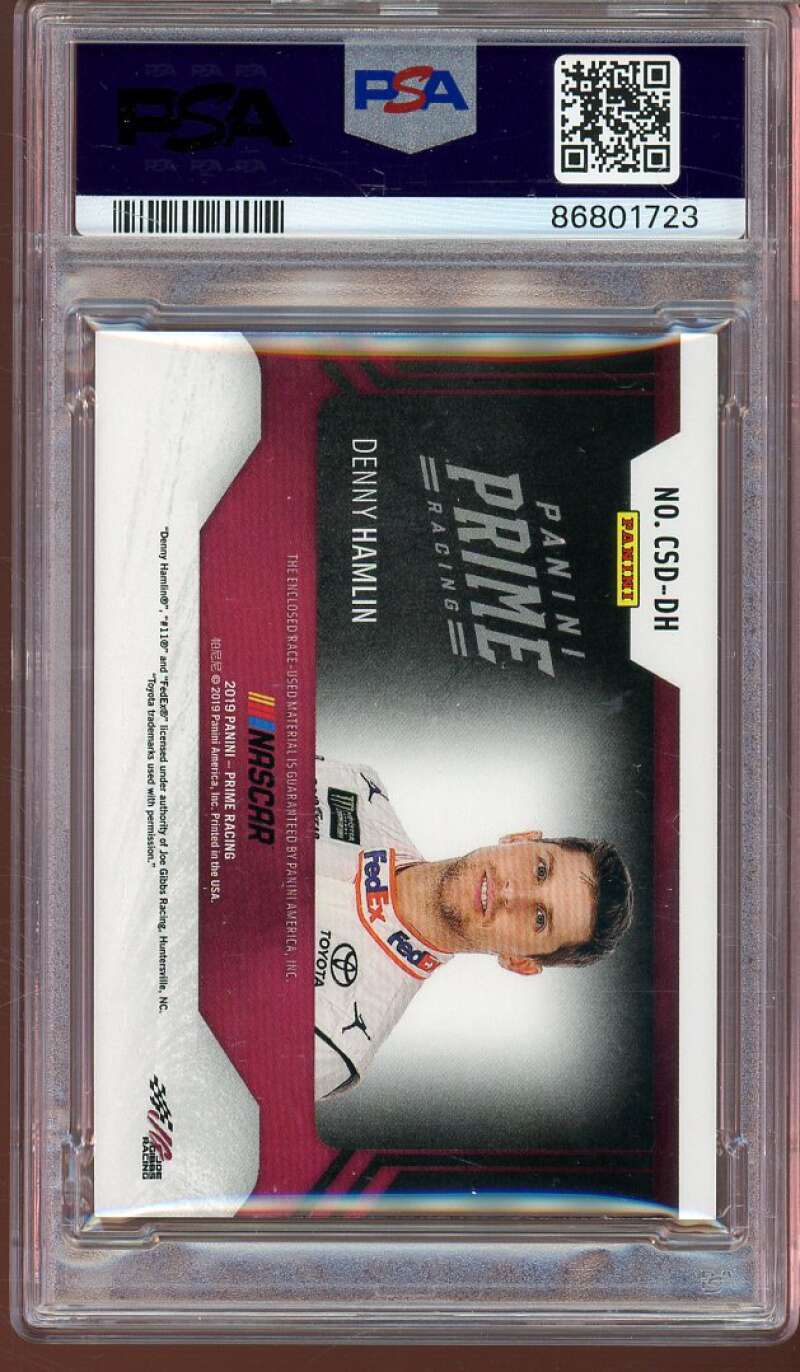 Denny Hamlin 2019 Prime Racing Clear Silhouettes Dual Holo Gold #csddh PSA 9 Image 2