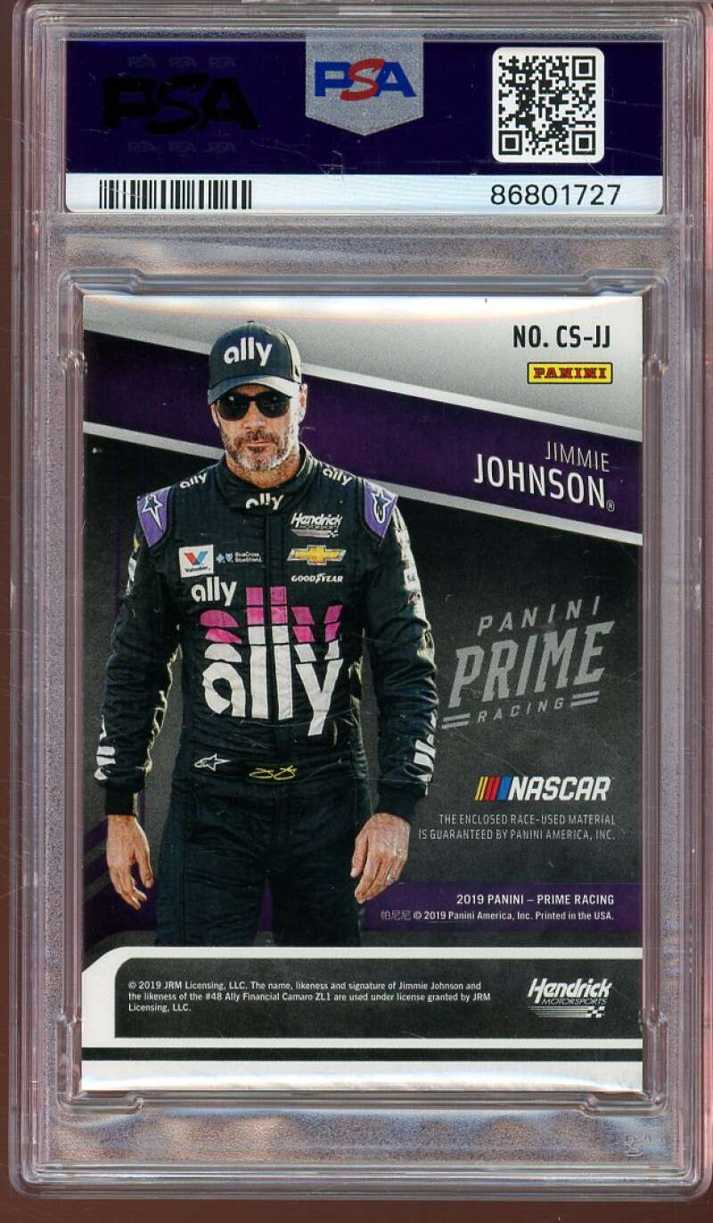 Jimmy Johnson 2019 Panini Prime Racing Clear Silhouettes Relic #csjj PSA 9 Image 2