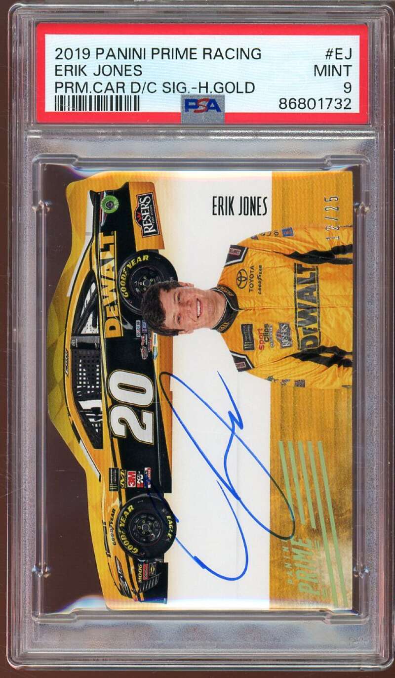 Eric Jones Card 2019 Panini Prime Racing Car D/C Signatures Gold #ej PSA 9 Image 1