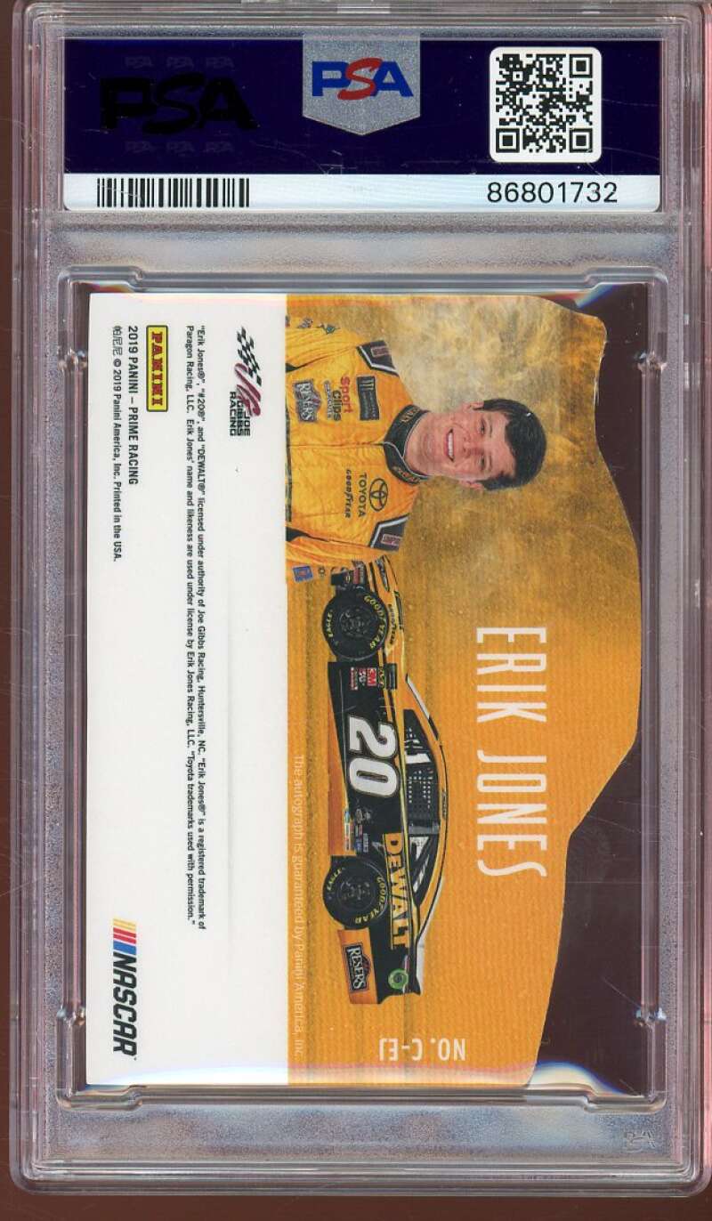 Eric Jones Card 2019 Panini Prime Racing Car D/C Signatures Gold #ej PSA 9 Image 2