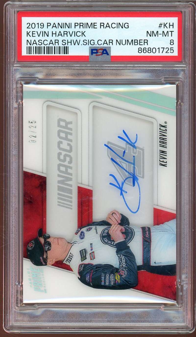 Kevin Harvick 2019 Panini Prime Racing Nascar Signature Car Number #kh PSA 8 Image 1