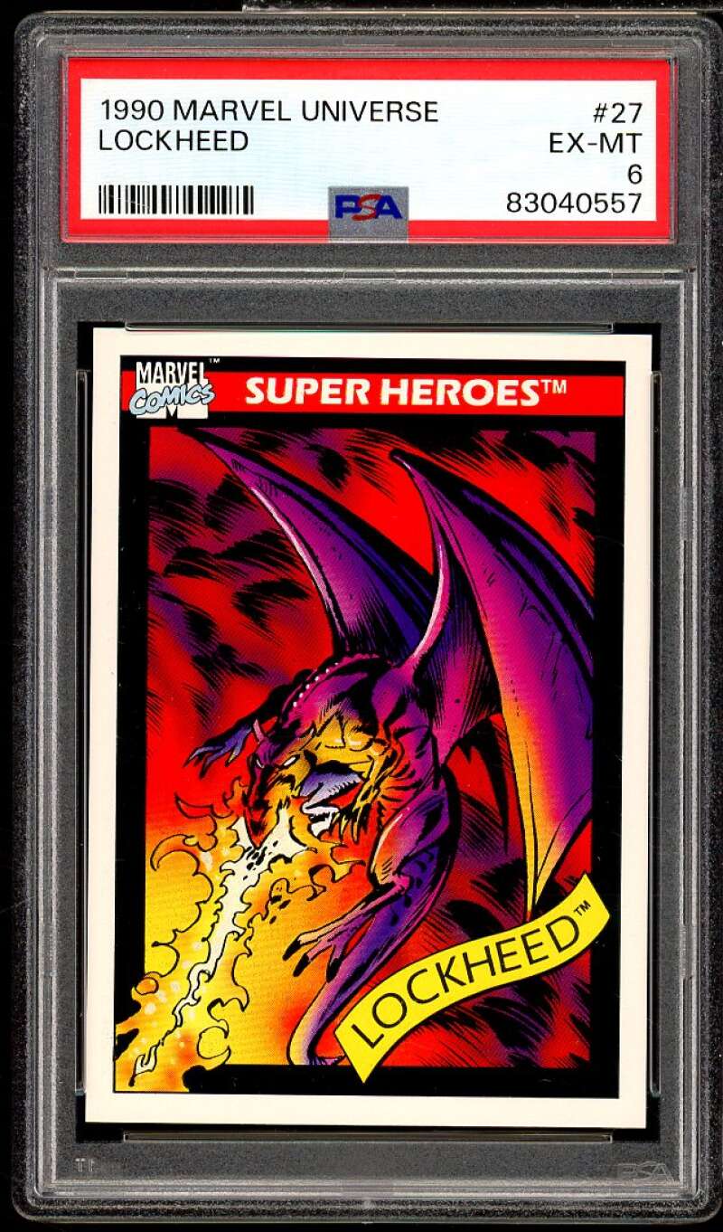 Lockheed Card 1990 Marvel Universe #27 PSA 6 Image 1