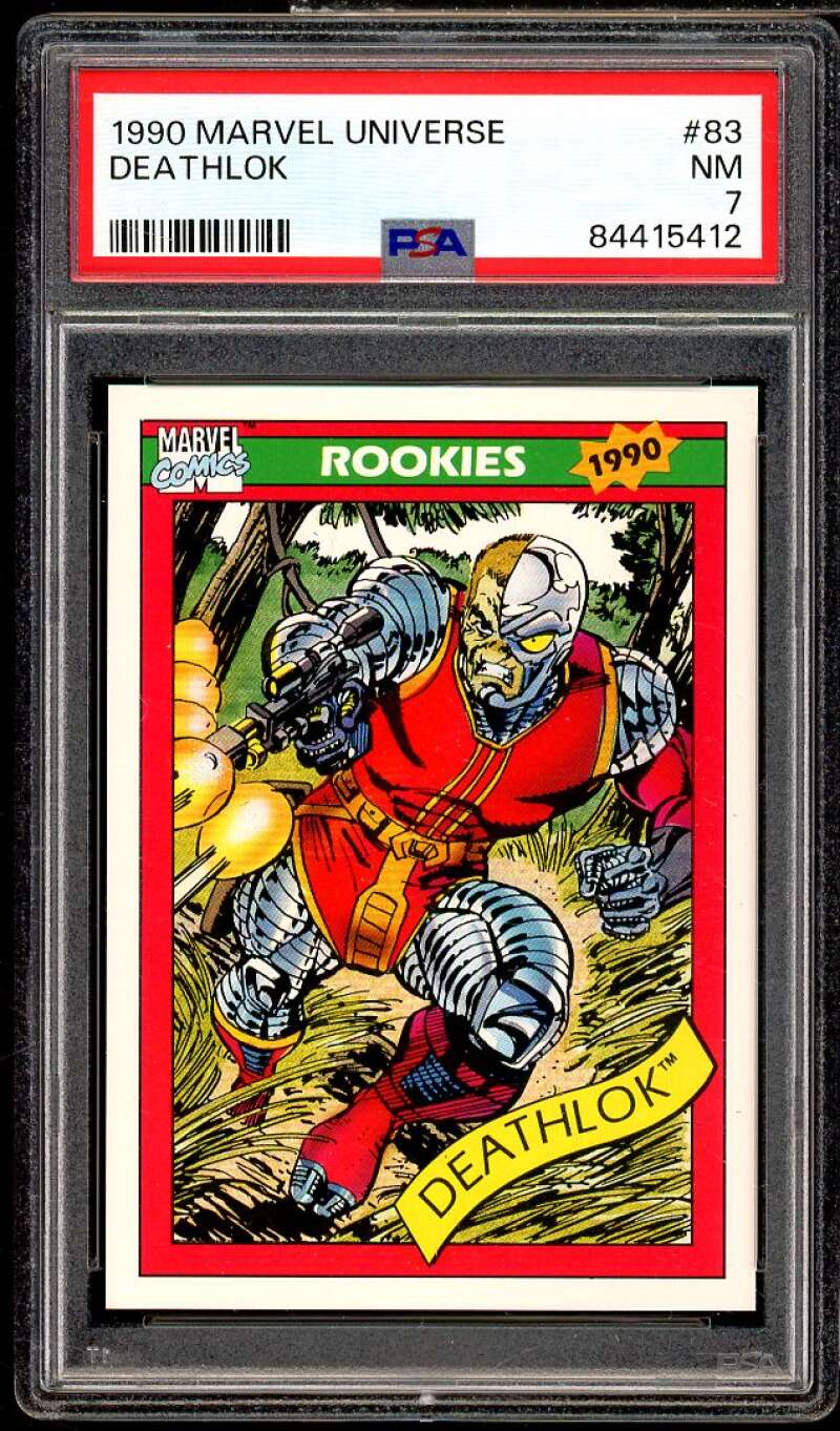 Deathlok Card 1990 Marvel Universe #83 PSA 7 Image 1