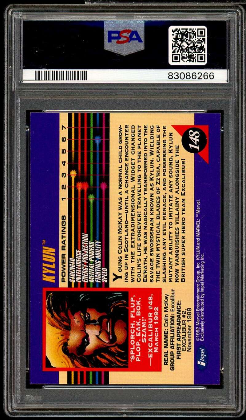 Kylun Card 1992 Marvel Universe #148 PSA 6 Image 2