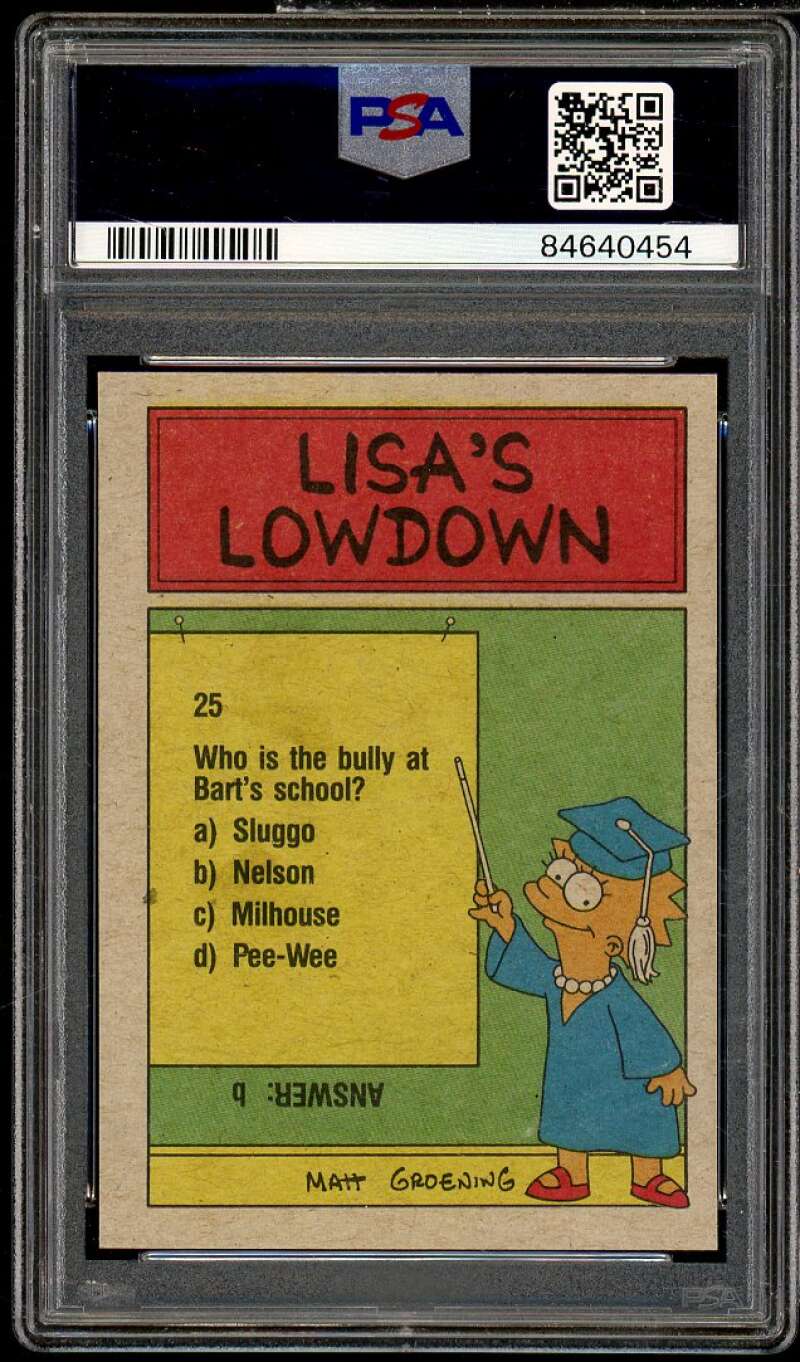 Society's Way Of Card 1990 Topps Simpsons #24 PSA 6 Image 2