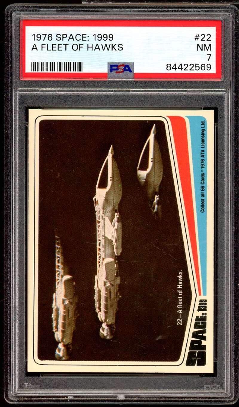 A Fleer Of Hawks Card 1976 Space: 1999 #22 PSA 7 Image 1