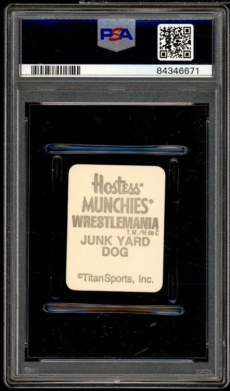Junk Yard Dog Card 1987 WWF Hostess Munchies Stickers #nno PSA 5 Image 2