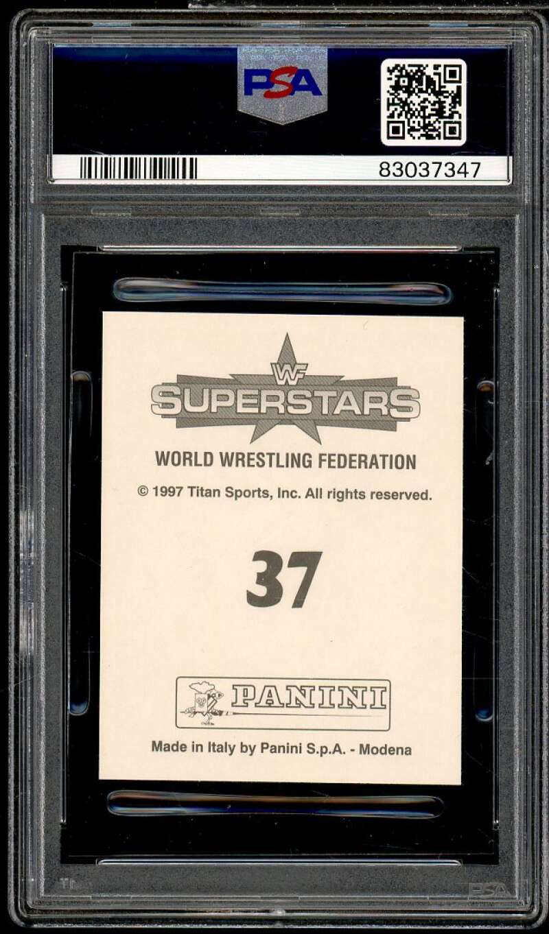 Sycho Sid/S. Michaels Card 1997 Panini WWF Superstars Stickers #37 PSA 6 Image 2