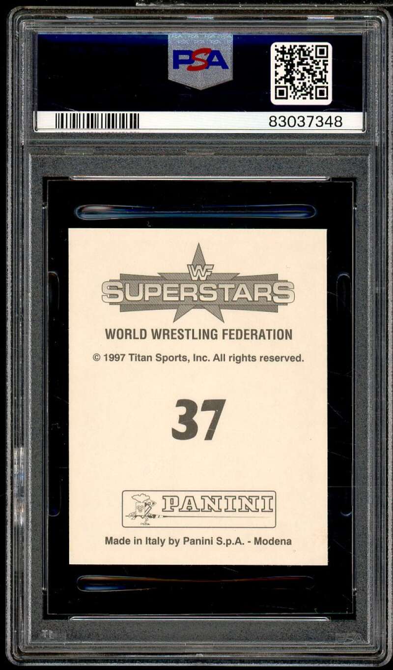 Sycho Sid/S. Michaels Card 1997 Panini WWF Superstars Stickers #37 PSA 7 Image 2