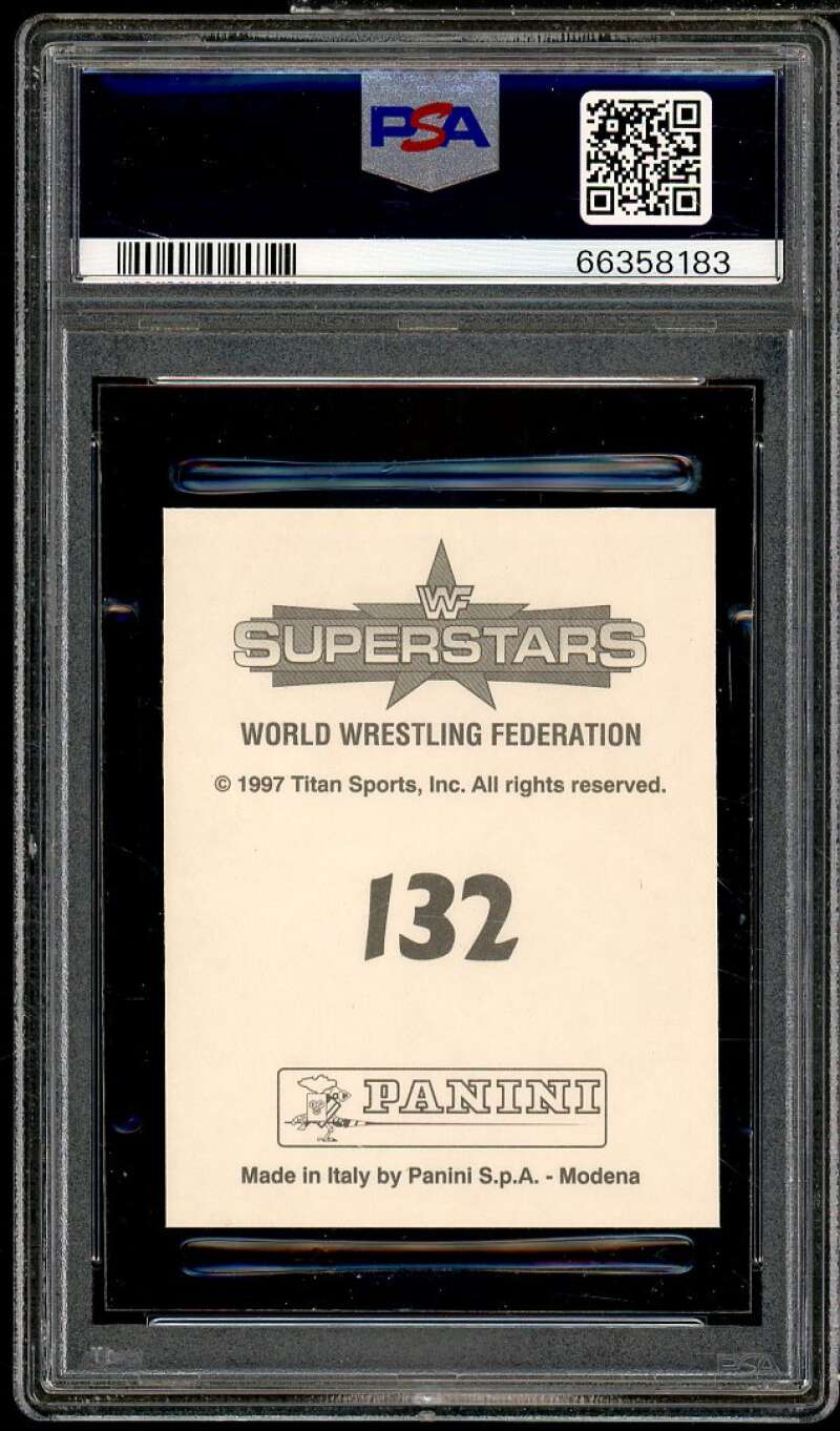 Smoking Gunns Card 1997 Panini WWF Superstars Stickers #132 PSA 8 Image 2
