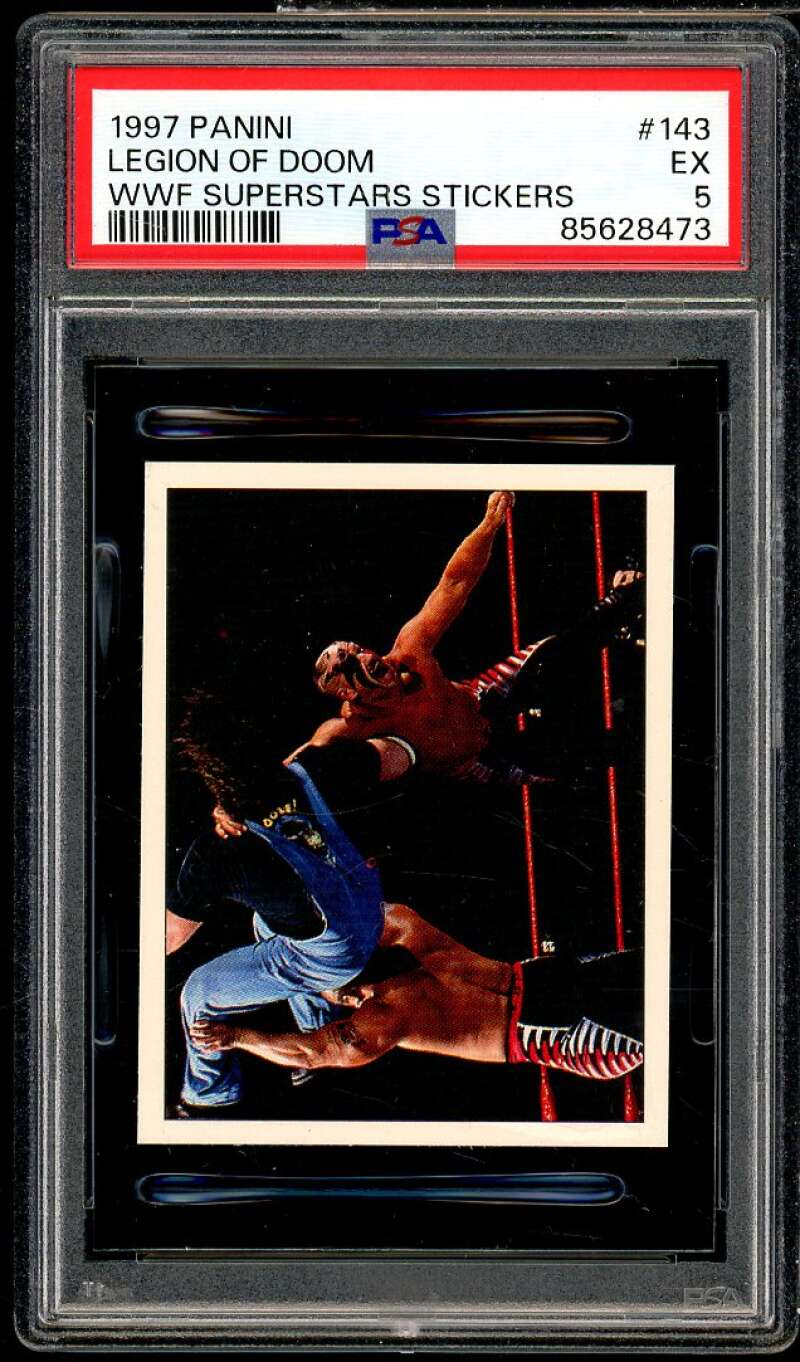 Legion Of Doom Card 1997 Panini WWF Superstars Stickers #143 PSA 5 Image 1