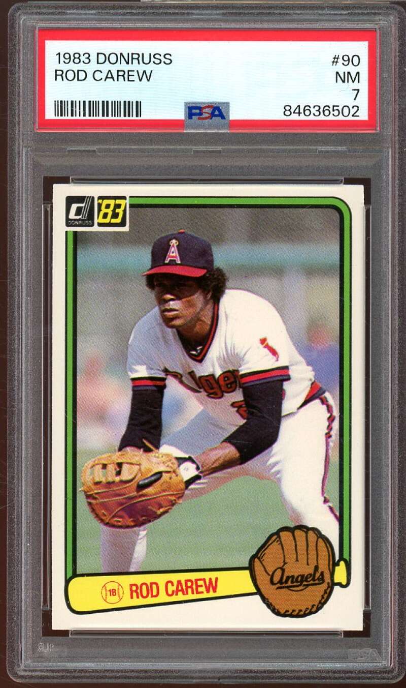 Rod Carew Card 1983 Donruss #90 PSA 7 Image 1