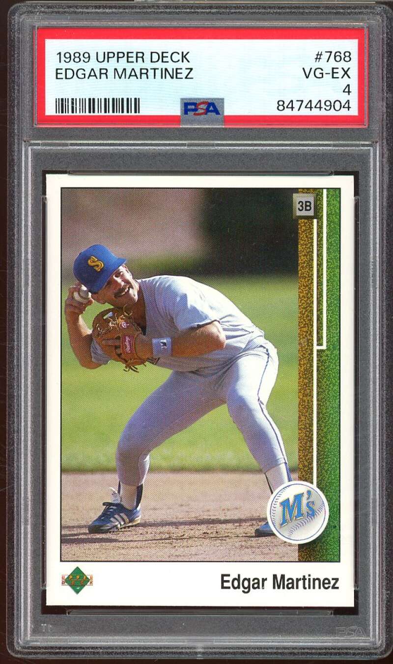 Edgar Martinez Rookie Card 1989 Upper Deck #768 PSA 4 Image 1