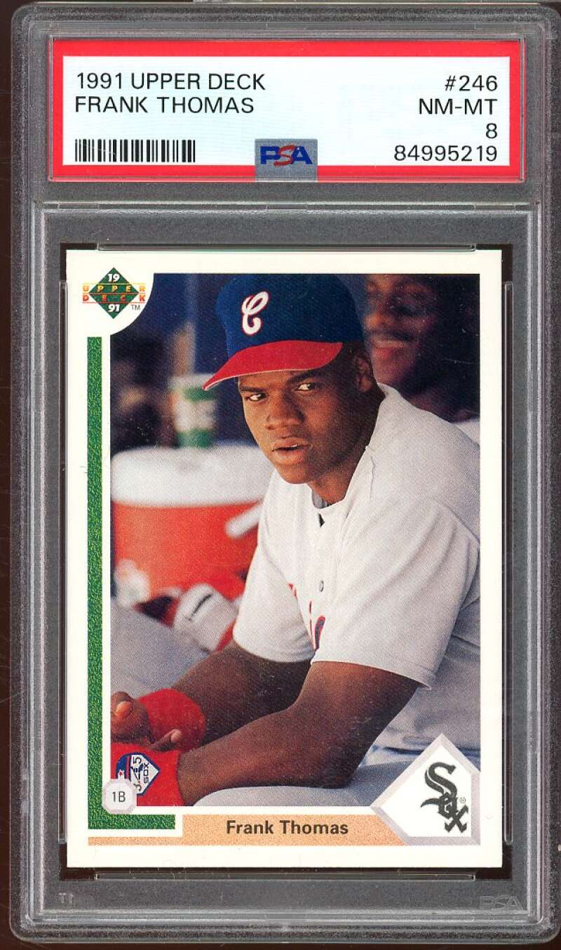 Frank Thomas Card 1991 Upper Deck #246 PSA 8 Image 1