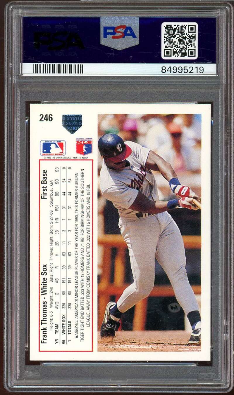 Frank Thomas Card 1991 Upper Deck #246 PSA 8 Image 2