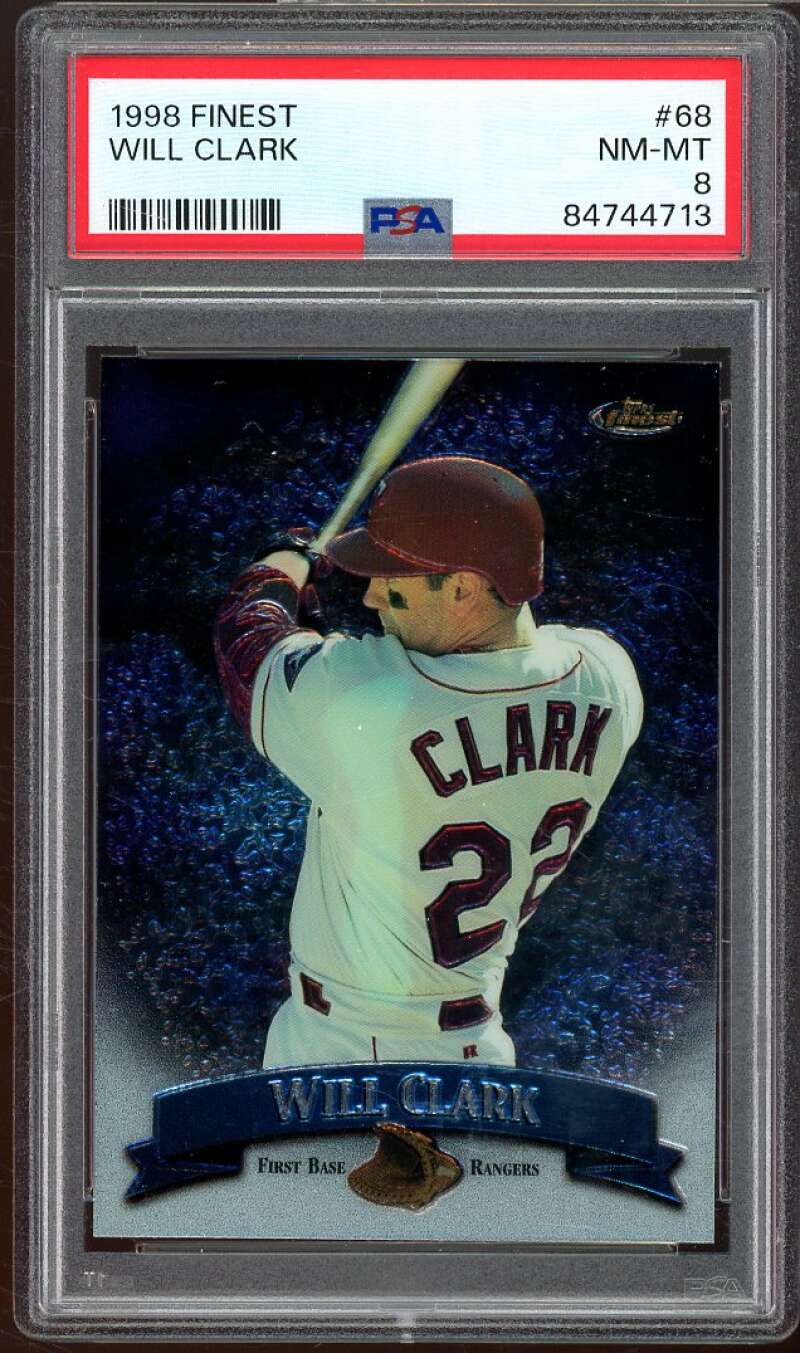 Will Clark Card 1998 Finest #68 PSA 8 Image 1