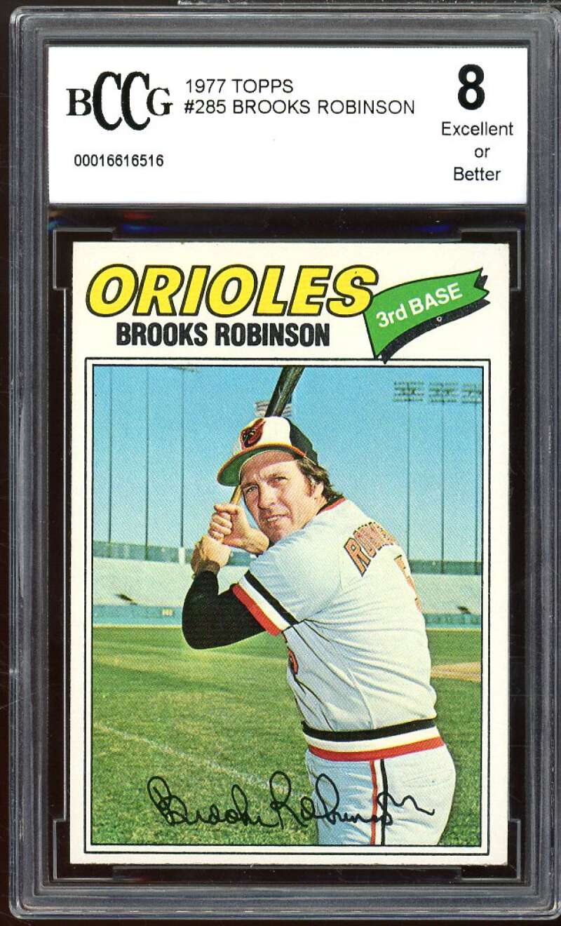 1977 Topps #285 Brooks Robinson Card BGS BCCG 8 Excellent+ Image 1