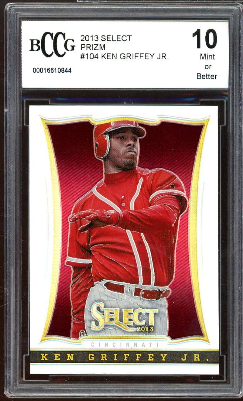 2013 Select Prizm #104 Ken Griffey Jr. Card BGS BCCG 10 Mint+ Image 1