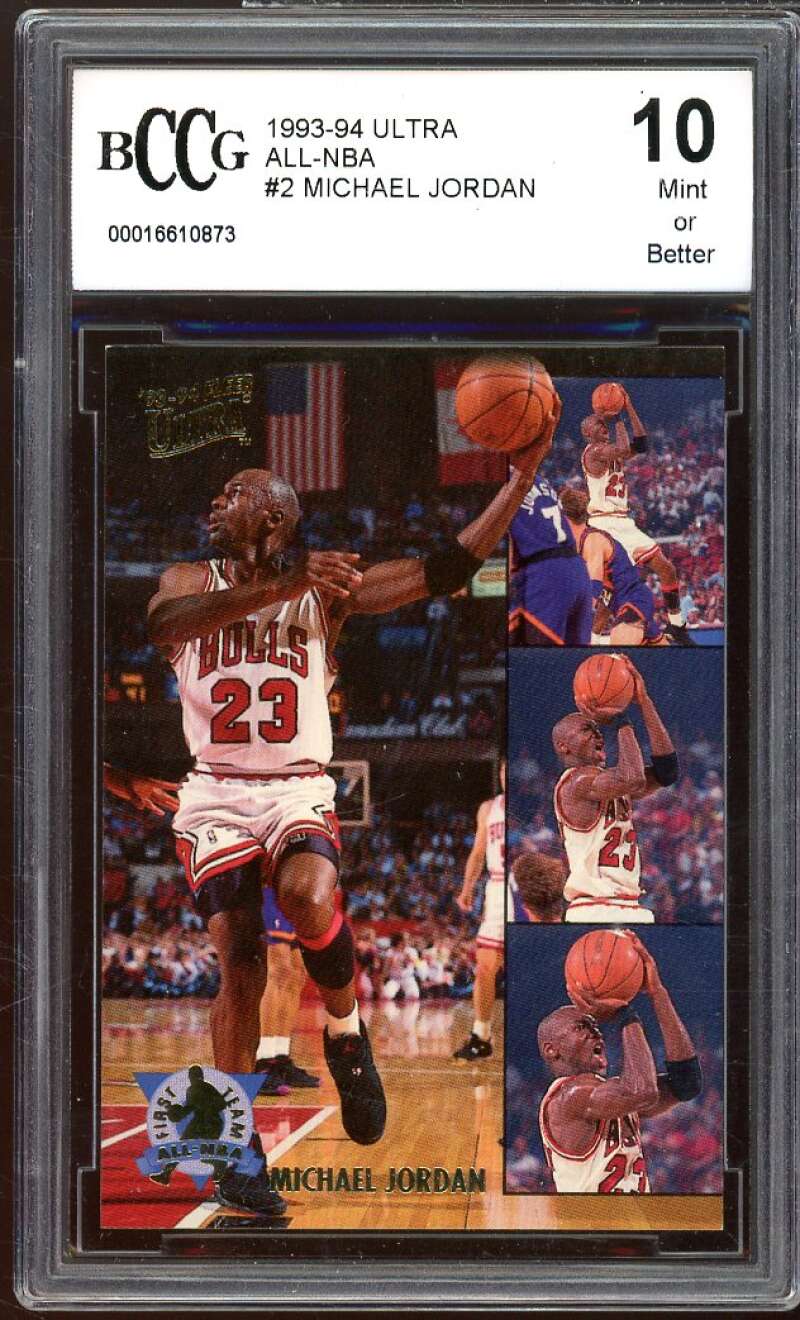 1993-94 Ultra All-NBA Team #2 Michael Jordan Card BGS BCCG 10 Mint+ Image 1