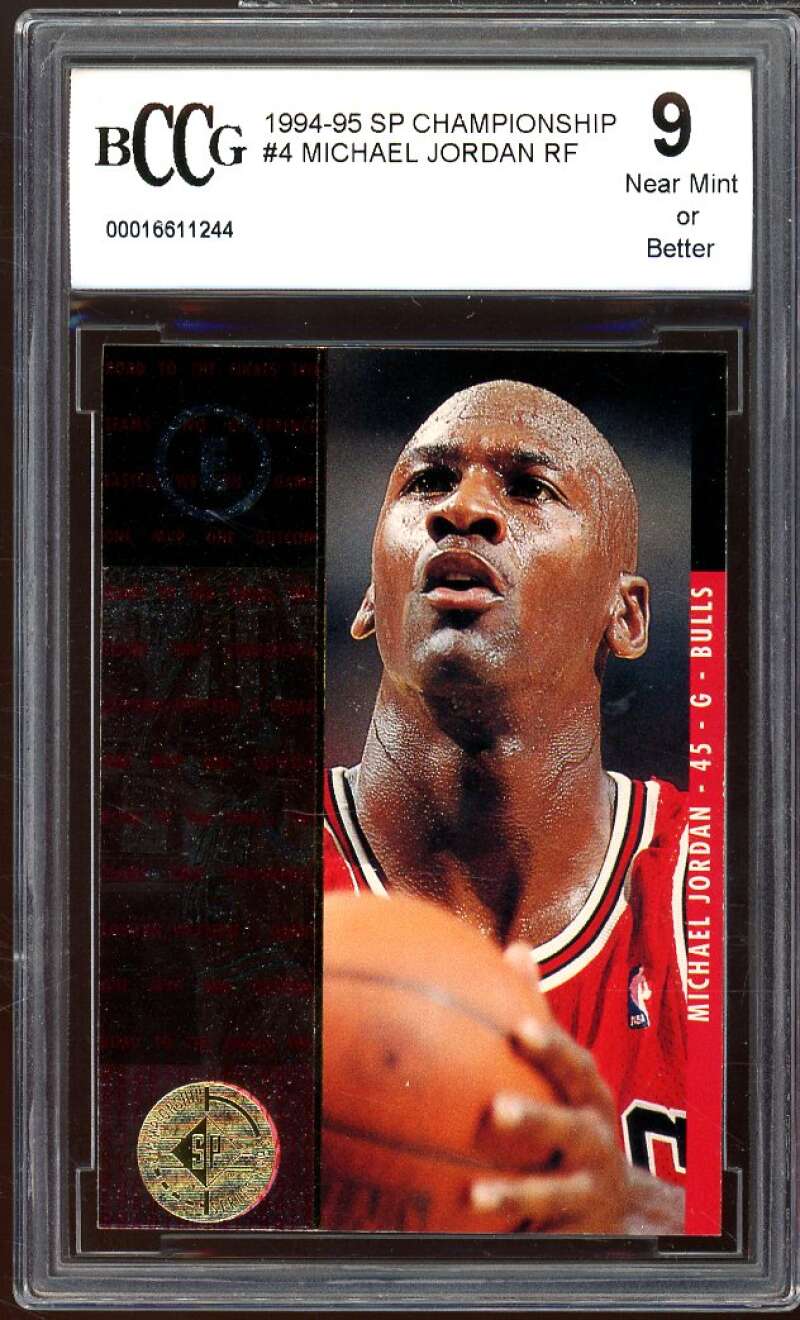 1994-95 SP Championship #4 Michael Jordan Card BGS BCCG 9 Near Mint+ Image 1