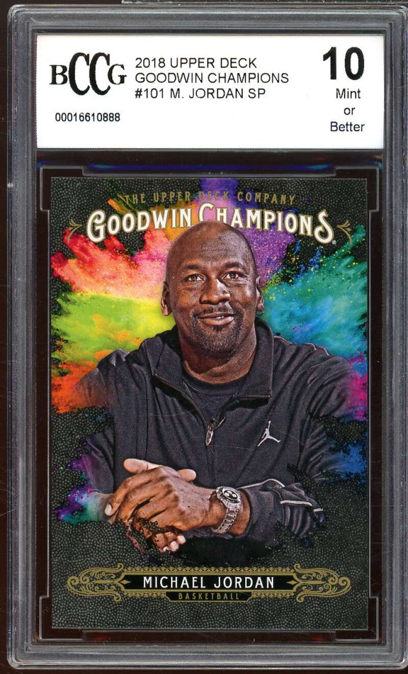 2018 Upper Deck Goodwin Champions #101 Michael jordan Card BGS BCCG 10 Mint+ Image 1