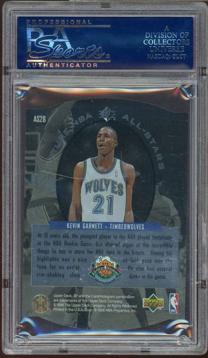 Kevin Garnett Rookie Card 1995-96 SP All-Stars #as28 PSA 10 Image 2