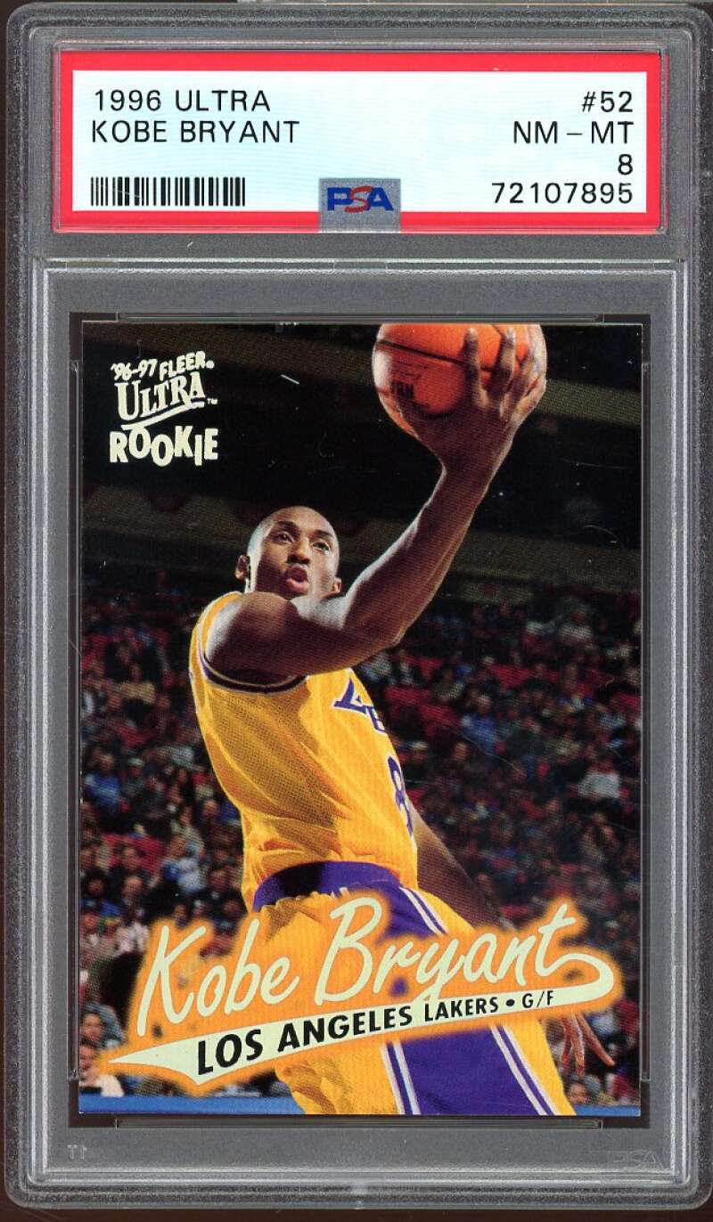 Kobe Bryant Rookie Card 1996-97 Ultra #52 PSA 8 Image 1