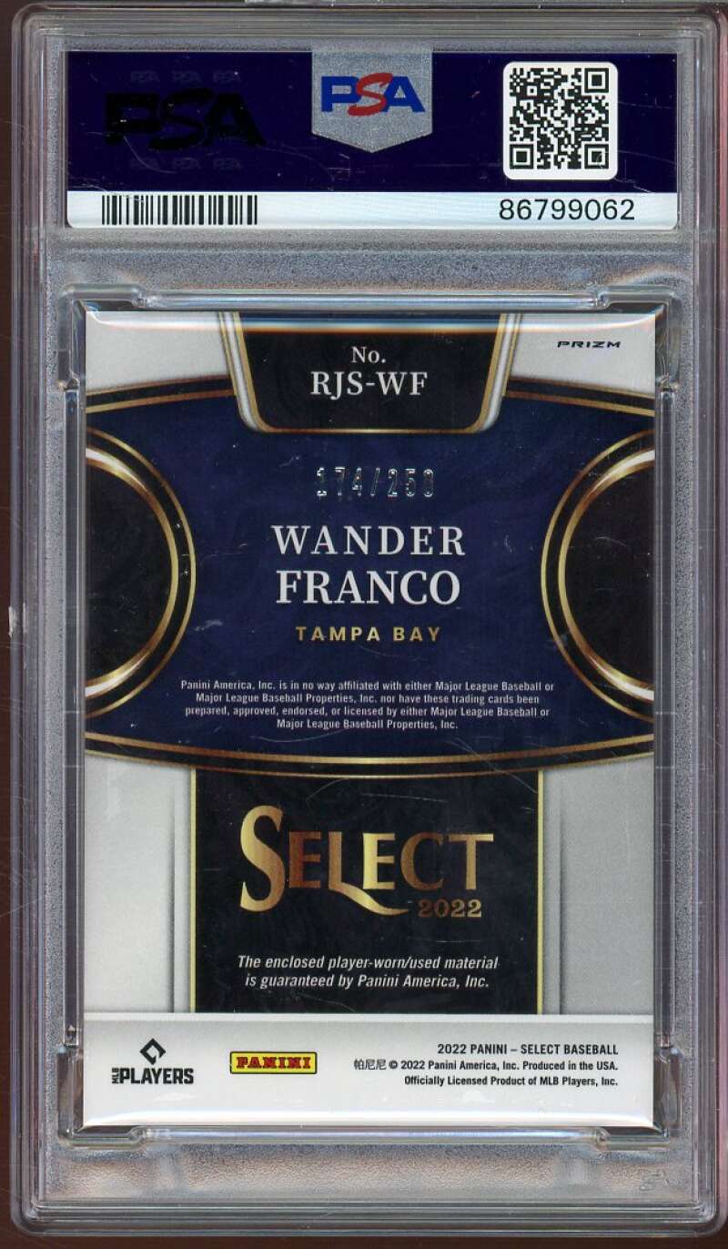 Wander Franco Rookie 2022 Select Rookie Jumbo Swt Holo #rjs-wf PSA 10 Image 2