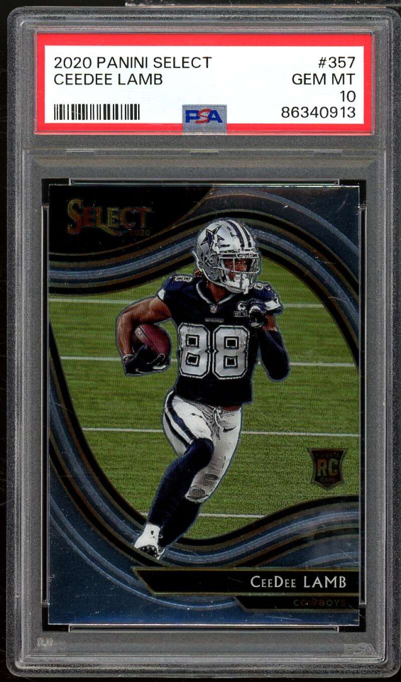 CeeDee Lamb Rookie Card 2020 Panini Select #357 PSA 10 Image 1