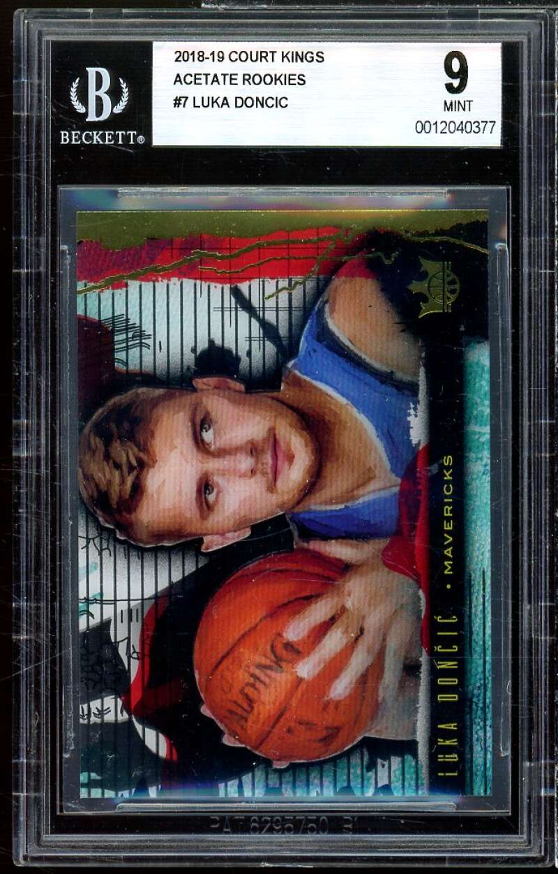 Luka Doncic Rookie Card 2018-19 Court Kings Acetate Rookies #7 BGS 9 Image 1