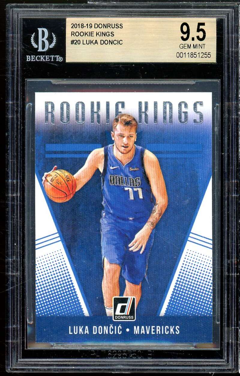 Luka Doncic Rookie Card 2018-19 Donruss Rookie Kings #20 BGS 9.5 Image 1