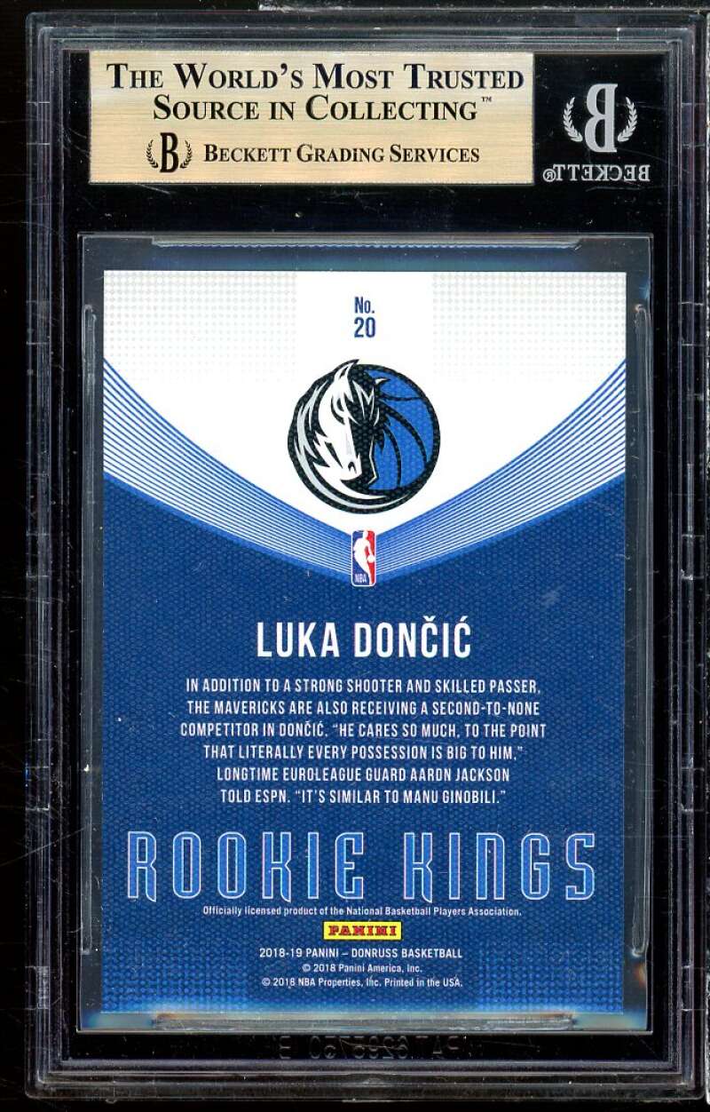 Luka Doncic Rookie Card 2018-19 Donruss Rookie Kings #20 BGS 9.5 Image 2