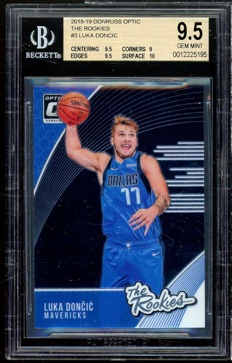 Luka Doncic Rookie 2018-19 Donruss Optic The Rookies #3 BGS 9.5 (9.5 9 9.5 10) Image 1