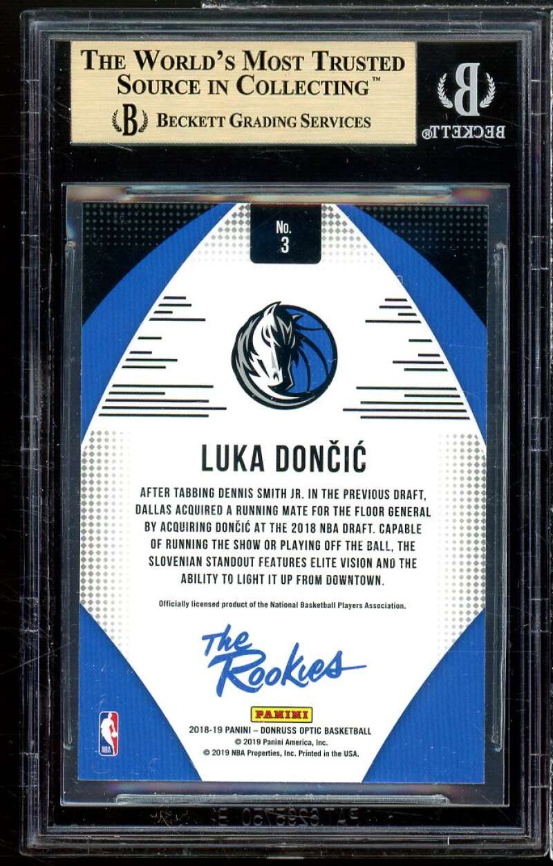 Luka Doncic Rookie 2018-19 Donruss Optic The Rookies #3 BGS 9.5 (9.5 9 9.5 10) Image 2