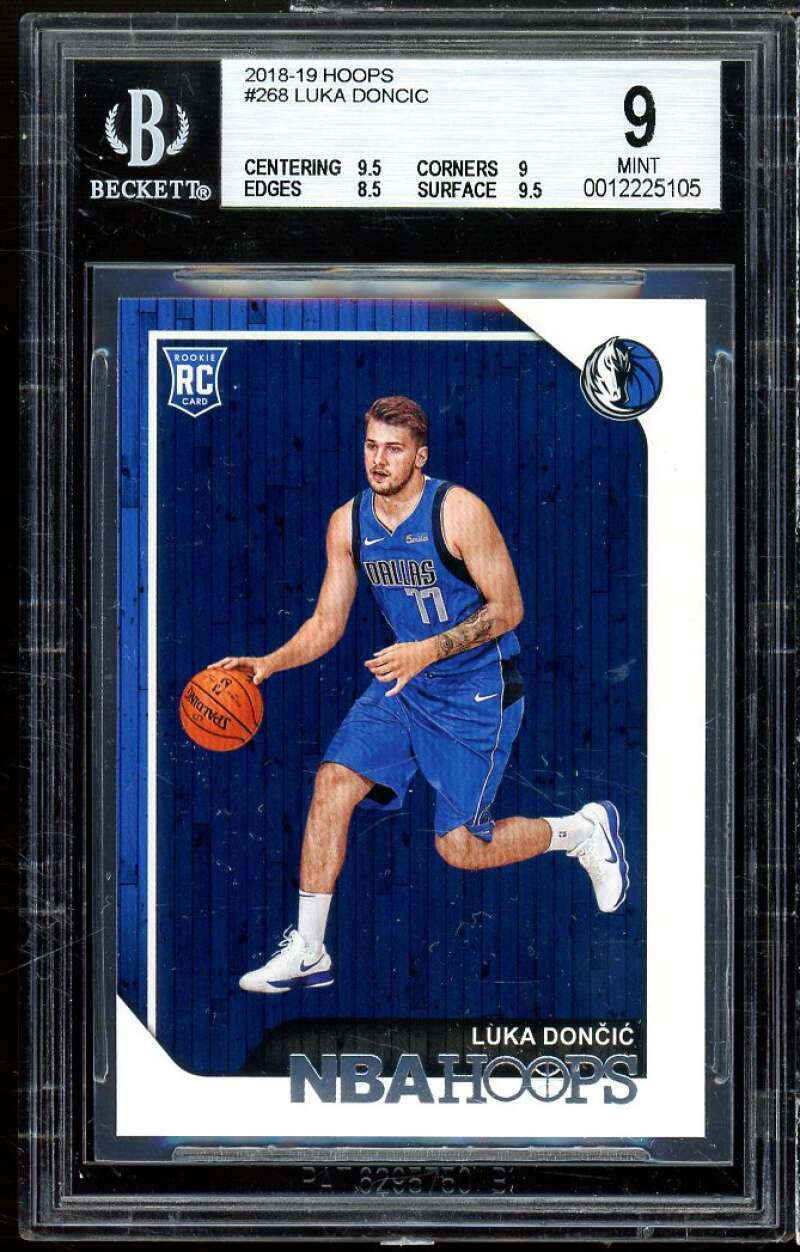 Luka Doncic Rookie Card 2018-19 Hoops #268 BGS 9 (9.5 9 8.5 9.5) Image 1