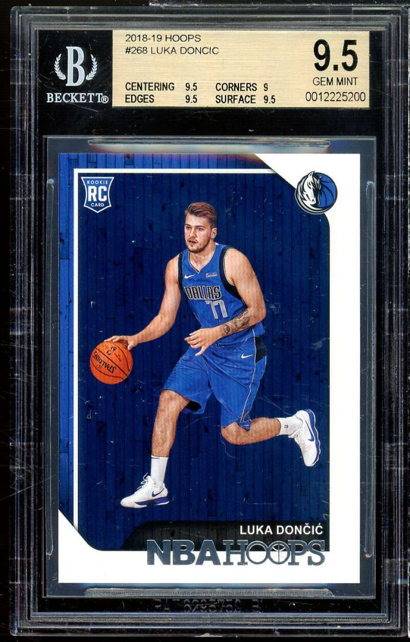 Luka Doncic Rookie Card 2018-19 Hoops #268 BGS 9.5 (9.5 9 9.5 9.5) Image 1