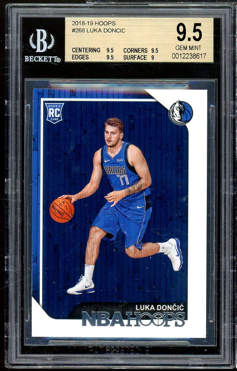 Luka Doncic Rookie Card 2018-19 Hoops #268 BGS 9.5 (9.5 9.5 9.5 9) Image 1