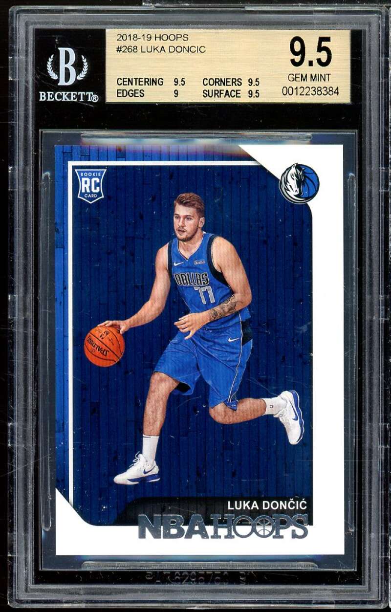 Luka Doncic Rookie Card 2018-19 Hoops #268 BGS 9.5 (9.5 9.5 9 9.5) Image 1