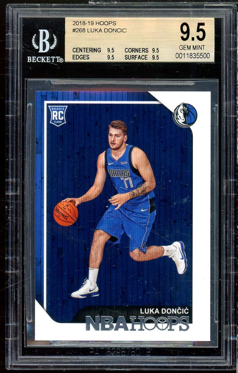 Luka Doncic Rookie Card 2018-19 Hoops #268 BGS 9.5 (9.5 9.5 9.5 9.5) Image 1
