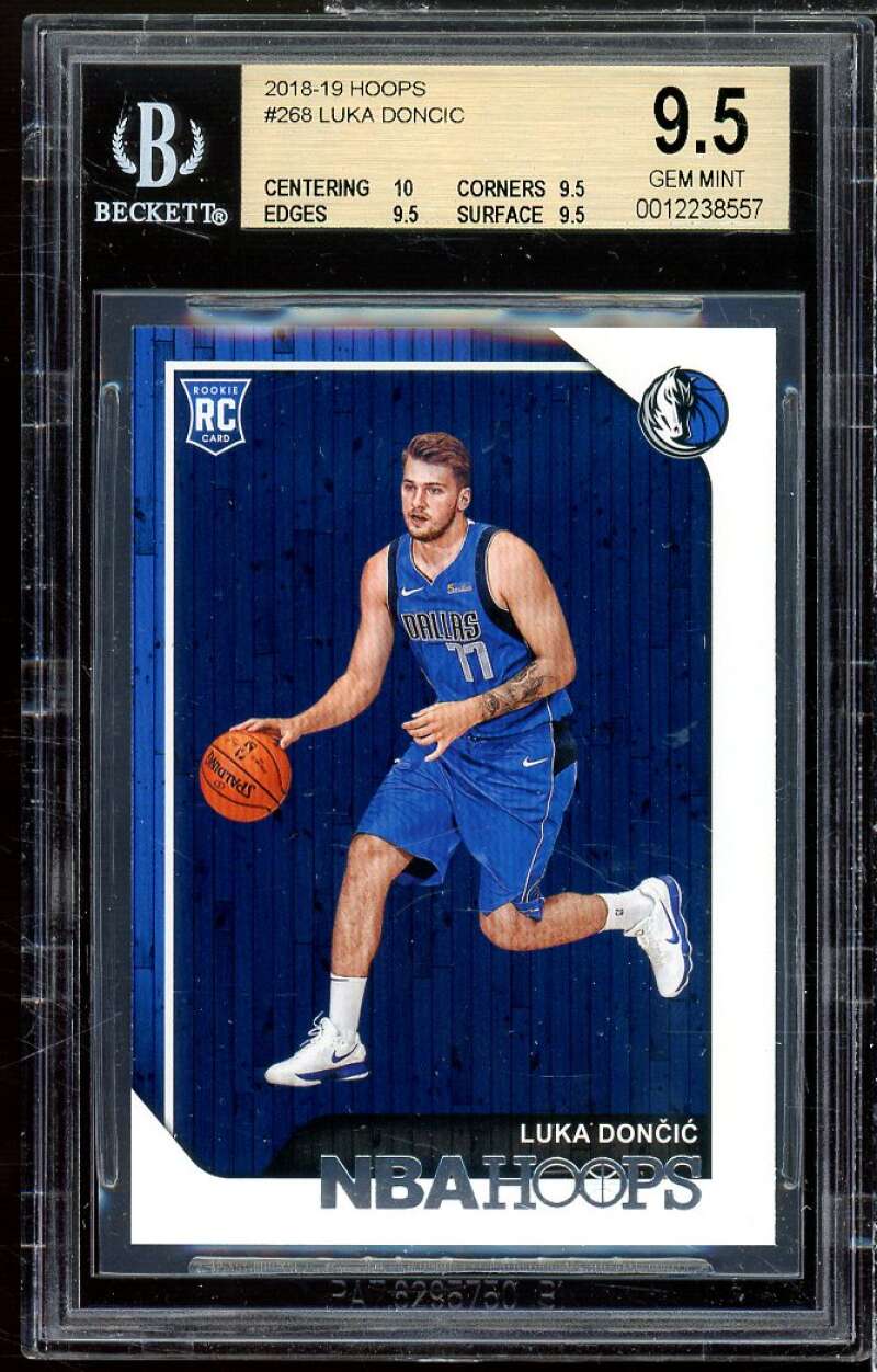 Luka Doncic Rookie Card 2018-19 Hoops #268 BGS 9.5 (10 9.5 9.5 9.5) Image 1
