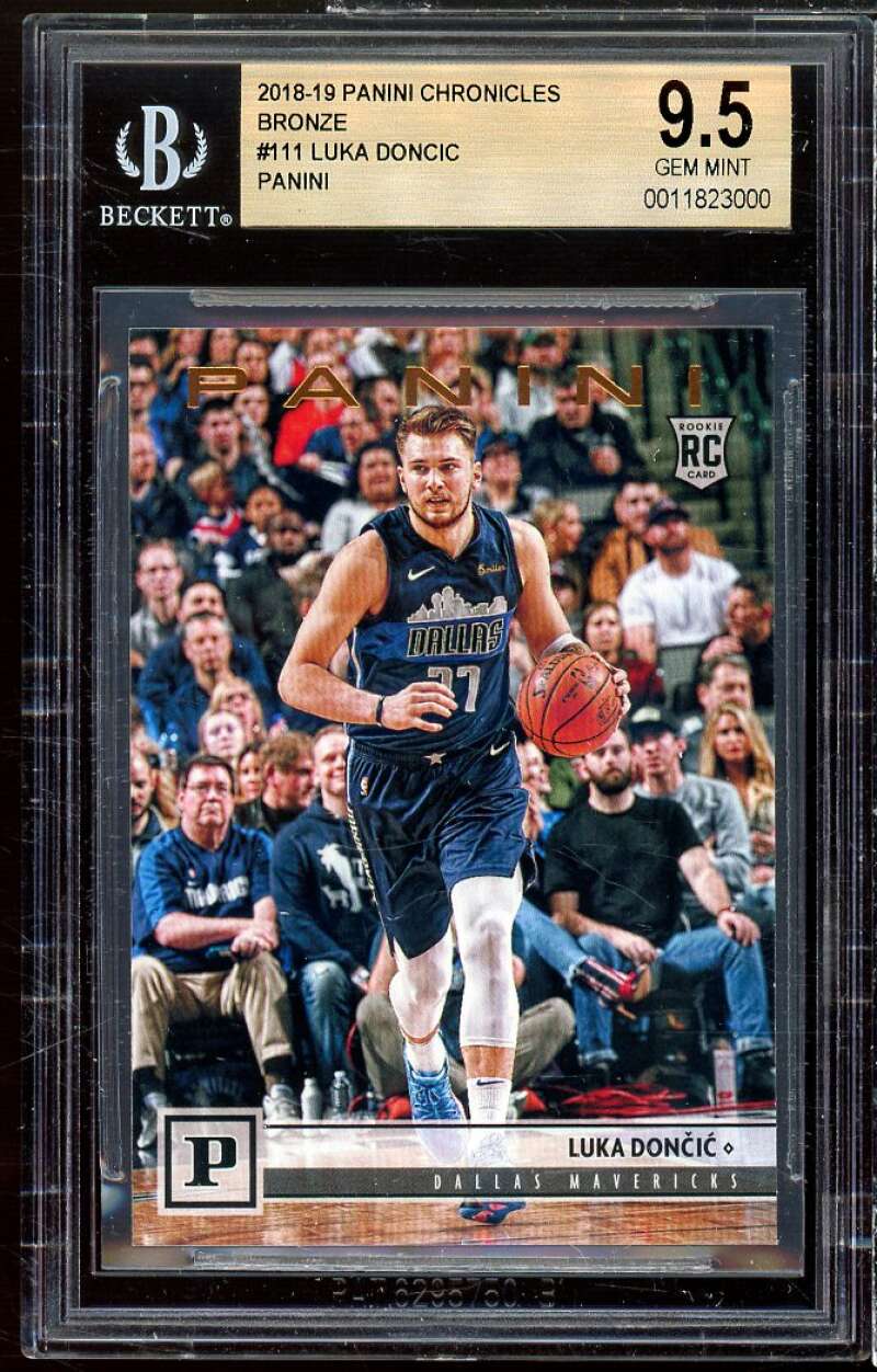 Luka Doncic Rookie Card 2018-19 Panini Chronicles Panini Bronze #111 BGS 9.5 Image 1