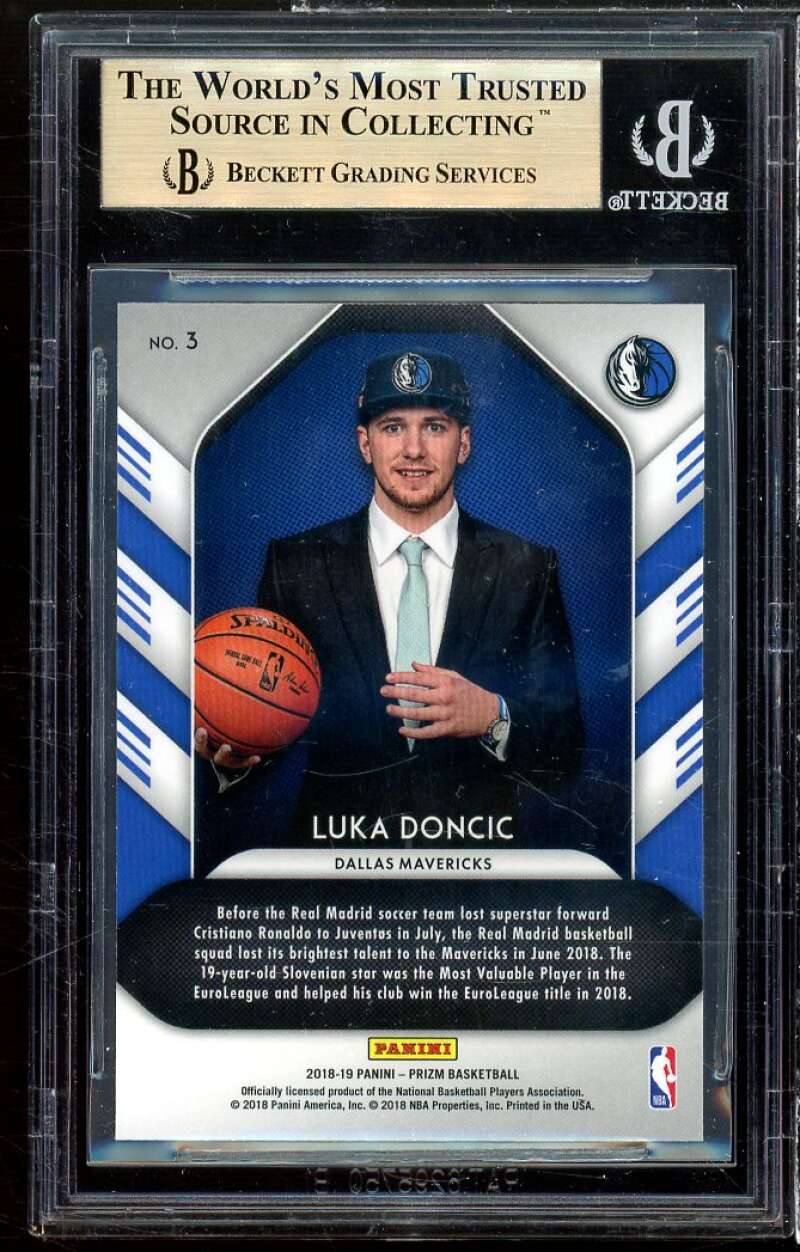 Luka Doncic Rookie 2018-19 Panini Prizm Luck Of Lottery BGS 9.5 (9.5 9.5 9.5 9) Image 2