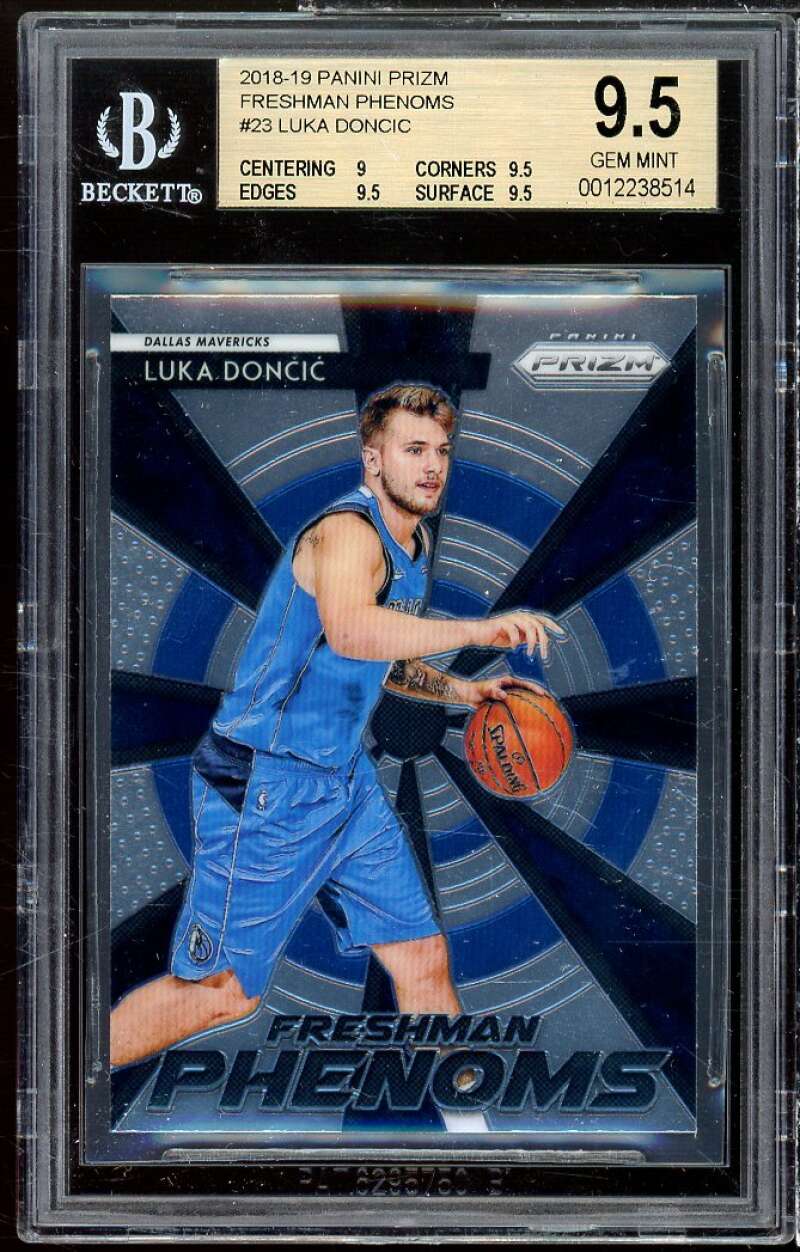 Luka Doncic Rookie Card 2018-19 Panini Prizm Freshman Phenoms #23 BGS 9.5 Image 1