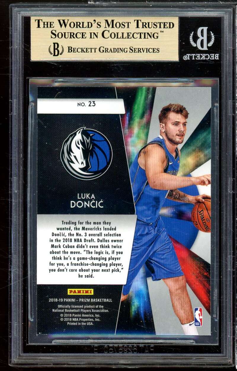 Luka Doncic Rookie Card 2018-19 Panini Prizm Freshman Phenoms #23 BGS 9.5 Image 2