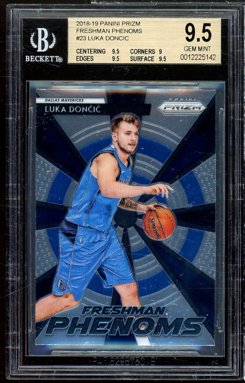 Luka Doncic Rookie Card 2018-19 Panini Prizm Freshman Phenoms #23 BGS 9.5 Image 1