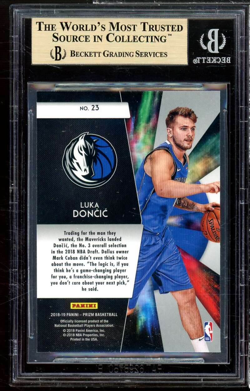 Luka Doncic Rookie Card 2018-19 Panini Prizm Freshman Phenoms #23 BGS 9.5 Image 2