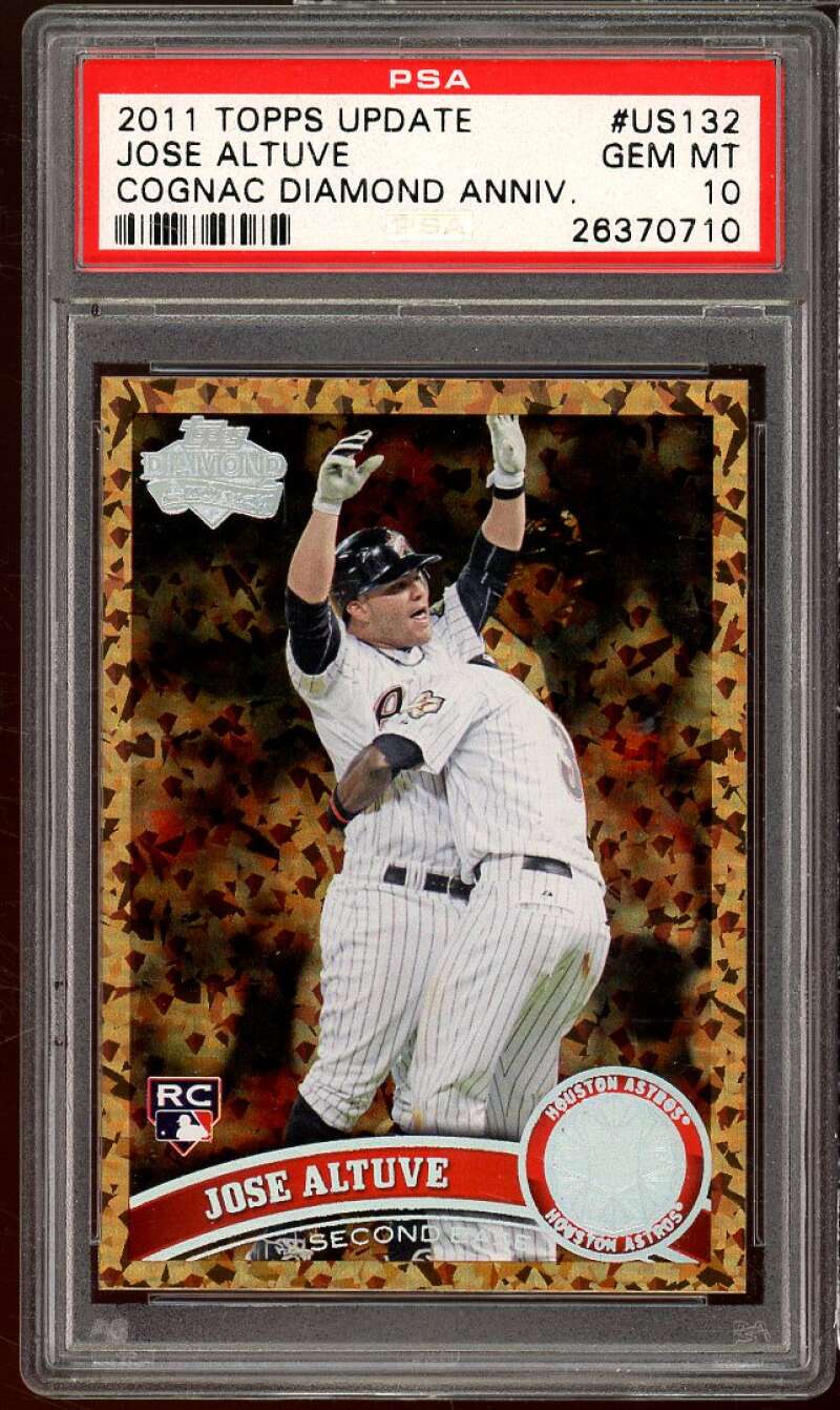 Jose Altuve Rookie Card 2011 Topps Update Cognac Anniversary #us132 PSA 10 Image 1